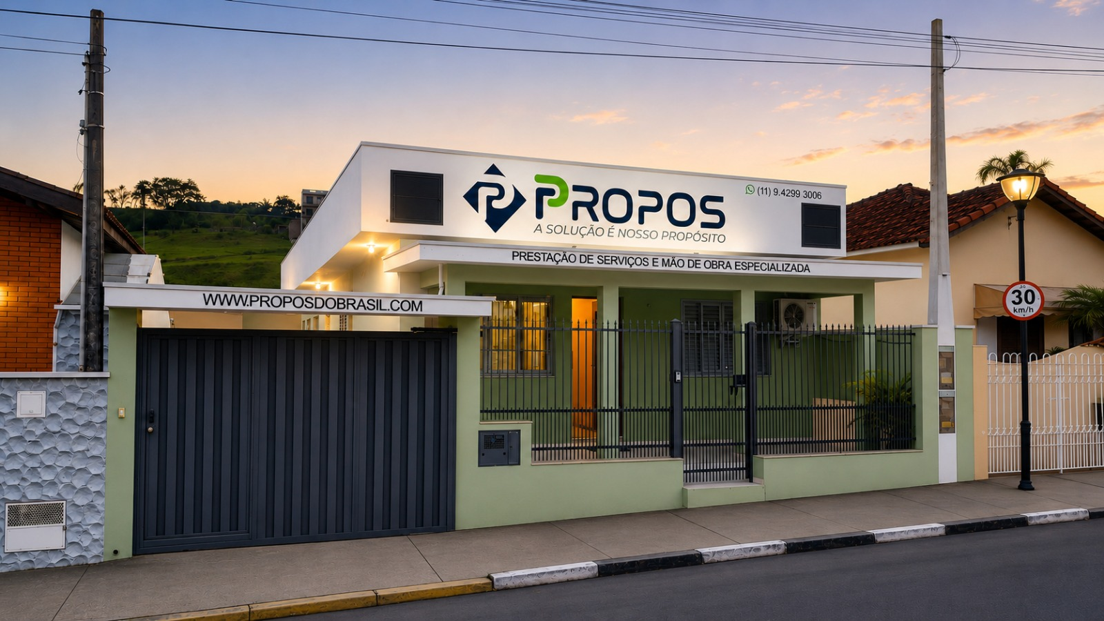 Fachada do escritório da Propos do Brasil